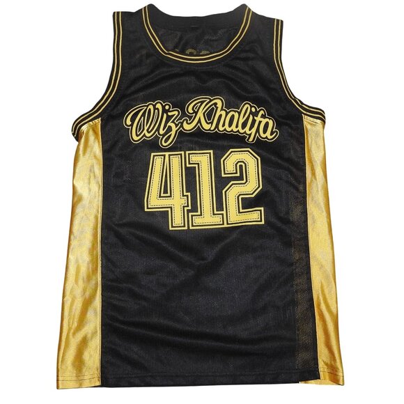 Wiz Khalifa 412 Taylor Gang Black Basketball Jersey Adult Small - Picture 1 of 7